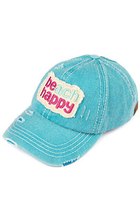 CC BEACH HAPPY PONYTAIL CAP TQS Final Sale