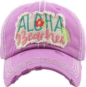 "Aloha Beaches " Hat Lavender #40-30 Final Sale