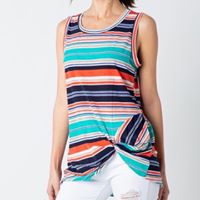 TANK  STRIPED W/KNOT DETAIL 10038 Final Sale