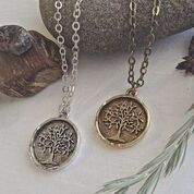 Load image into Gallery viewer, &quot;OLD GROWTH&quot; TREE OF LIFE TALISMAN NECKLACE ANTIQUE SILVER