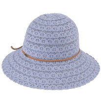 Load image into Gallery viewer, CC Lace Layered Hat Denim Blue As Shown