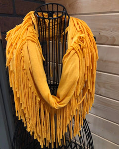 Fringe Tassel Scarf Mustard