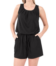 Load image into Gallery viewer, &quot;Taya&quot; Pleated Romper Black