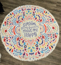 Load image into Gallery viewer, ROUND TOWEL 60&quot; SUNSHINE ON MY SHOULDERS FINAL SALE