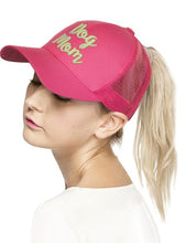 Load image into Gallery viewer, CC D.O.G  M.O.M Ponytail Hat Navy Blue