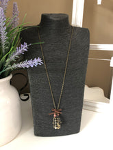 Load image into Gallery viewer, Vintage Inspired Bird Cage Necklace Antique Gold Tone