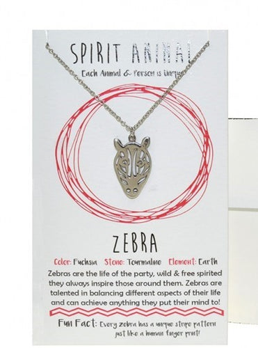 SPIRIT ANIMAL  NECKLACE  ZEBRA
