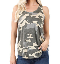 Load image into Gallery viewer, Plus Size Off Road Camo Tank Grey Tones Final Sale