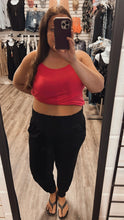 Load image into Gallery viewer, &quot;Sophie&quot; High Waisted Smocked Top Joggers Black Plus Size