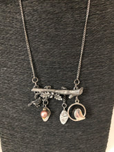 Load image into Gallery viewer, Vintage Inspired Antique Silver Branch W/ Bird &amp; Leaves Necklace