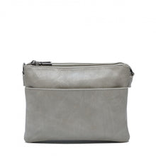 Load image into Gallery viewer, &quot;Solar&quot; Vegan Leather Crossbody Bag Stone Grey