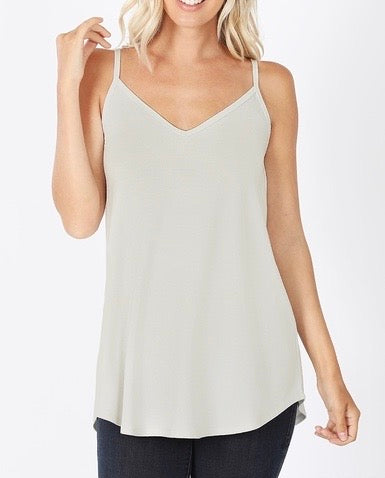 Reversible Tank Top V Neck & Round Neck Bone