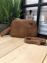 Load image into Gallery viewer, &quot;Vika&quot; Clutch Crossbody Purse Camel Brown