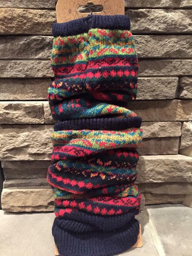 Colorful Snowflake Print Leg Warmers As Shown