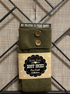 Britt's Knits Boot Socks Button Detail As Shown Final Sale