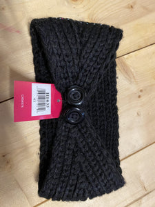 Knit Head Warmer Black W/Jewels  As Shown #26-12